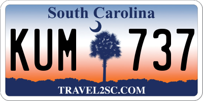 SC license plate KUM737