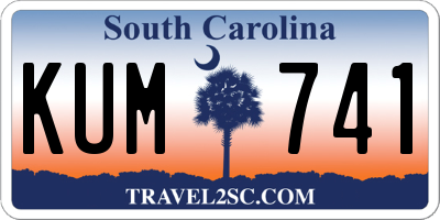 SC license plate KUM741