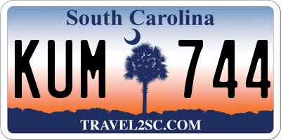 SC license plate KUM744