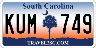 SC license plate KUM749