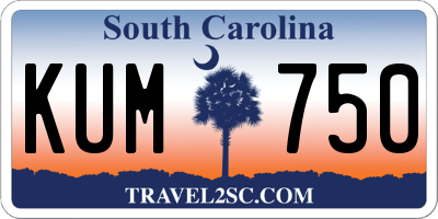 SC license plate KUM750