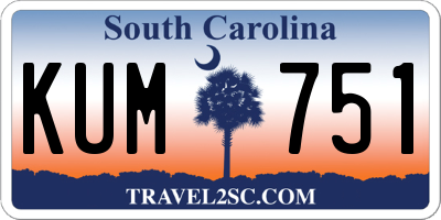 SC license plate KUM751