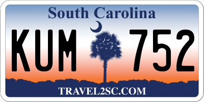 SC license plate KUM752