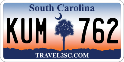 SC license plate KUM762