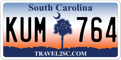 SC license plate KUM764