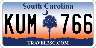 SC license plate KUM766