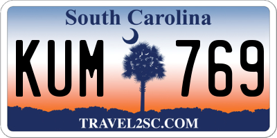 SC license plate KUM769