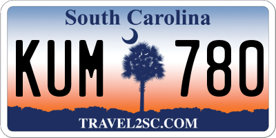 SC license plate KUM780