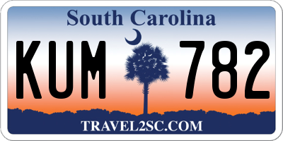 SC license plate KUM782