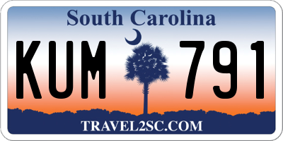 SC license plate KUM791