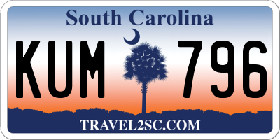 SC license plate KUM796