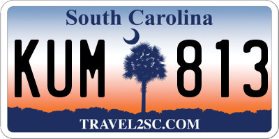 SC license plate KUM813