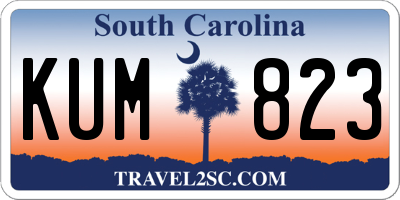SC license plate KUM823