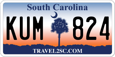 SC license plate KUM824