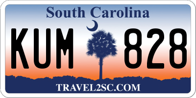 SC license plate KUM828