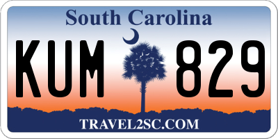 SC license plate KUM829