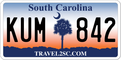 SC license plate KUM842
