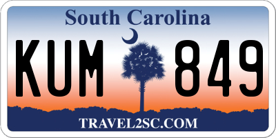 SC license plate KUM849