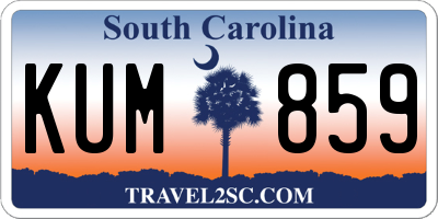 SC license plate KUM859