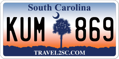 SC license plate KUM869