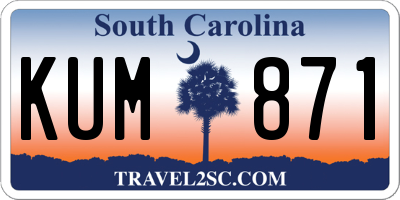 SC license plate KUM871