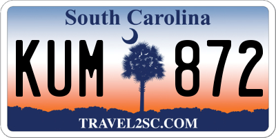 SC license plate KUM872