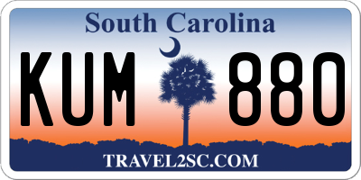 SC license plate KUM880