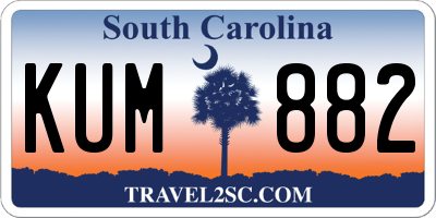 SC license plate KUM882