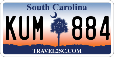 SC license plate KUM884