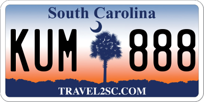SC license plate KUM888