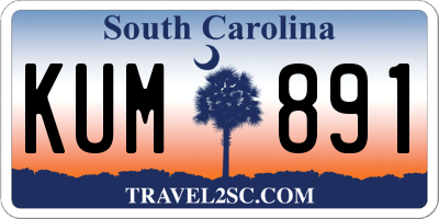 SC license plate KUM891