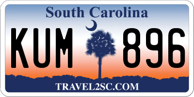SC license plate KUM896