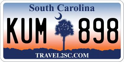 SC license plate KUM898