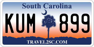 SC license plate KUM899