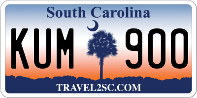 SC license plate KUM900