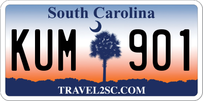 SC license plate KUM901