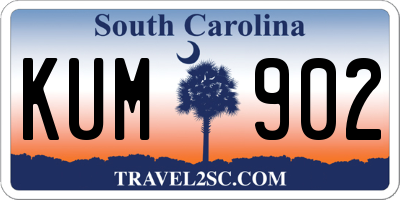 SC license plate KUM902