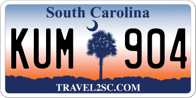 SC license plate KUM904