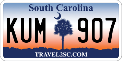 SC license plate KUM907