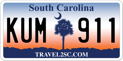SC license plate KUM911