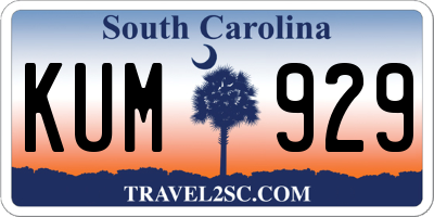 SC license plate KUM929