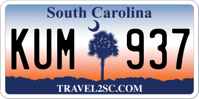 SC license plate KUM937