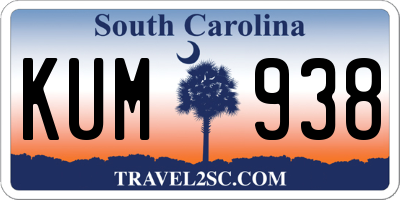 SC license plate KUM938