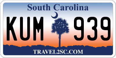 SC license plate KUM939