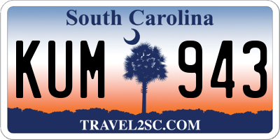 SC license plate KUM943