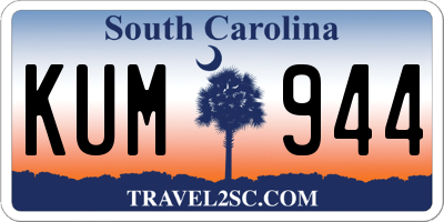 SC license plate KUM944