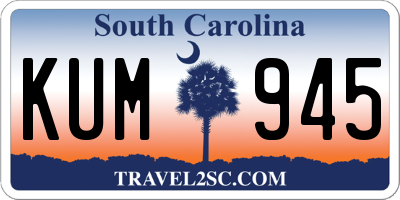 SC license plate KUM945