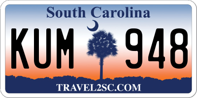 SC license plate KUM948