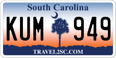 SC license plate KUM949
