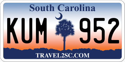 SC license plate KUM952